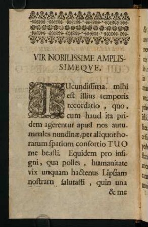 2v-7v, Vir Nobilissime Amplissimeque, ...
