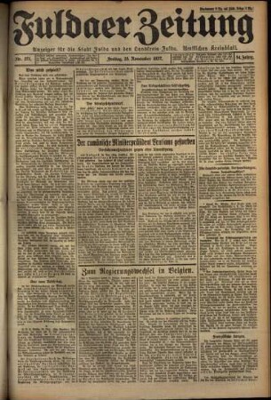 Ausgabe vom Freitag, den 25. November 1927.