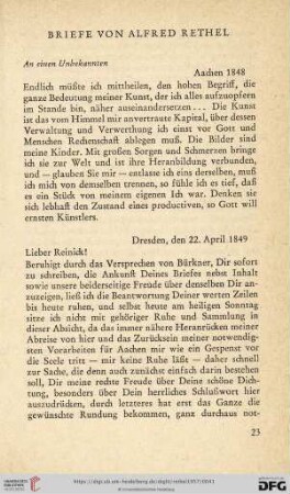 Briefe von Alfred Rethel