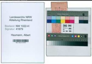 Entnazifizierung Albert Haumann , geb. 00.00.000 ()