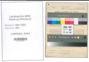 Entnazifizierung Anton Lutterbeck , geb. 04.11.1893 (Lehrer)