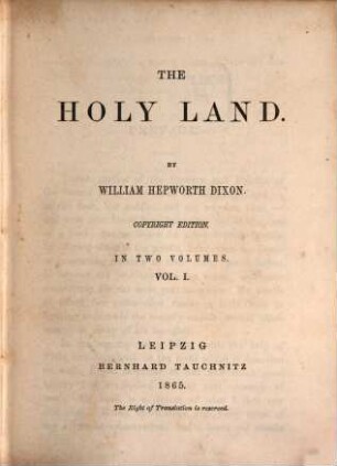 The holy land, 1
