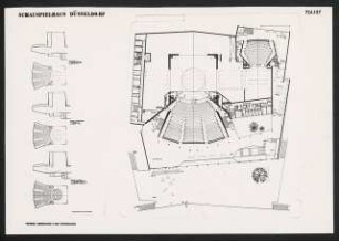 Düsseldorfer Schauspielhaus, Düsseldorf Wettbewerb: Grundriss Foyergeschoss 1:200