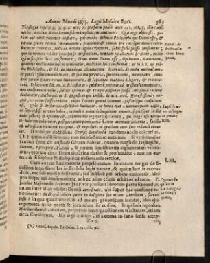 363-369, LXI. Cum autem haec materia proprie meum ...