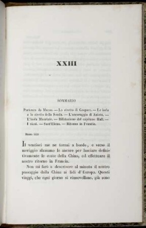 XXIII. Partenza da Macao...