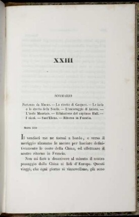 XXIII. Partenza da Macao...