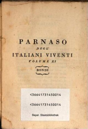 Poesie Di Clemente Bondi Parmigiano. 1
