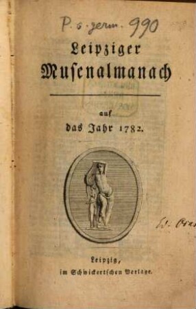 Leipziger Musenalmanach. 1782