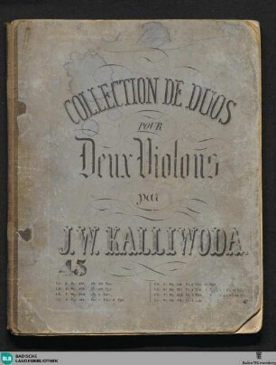 Trois duos concertans et brillants pour deux violons : Oeuv. 152; VIIme livre de la Collection