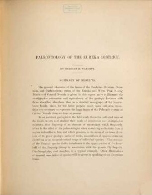 Monographs of the United States Geological Survey : Department of the Interior. J. W. Powell, Director. 8