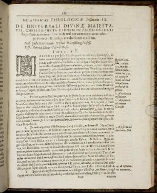 Dissertatio IX. De Universali Divinæ Majestatis, Christo Juxta Carnem In Primo Unionis hypostaticæ momento [...]