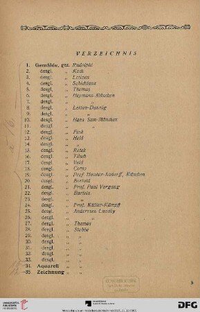 Verzeichnis (Nr. 1-403)