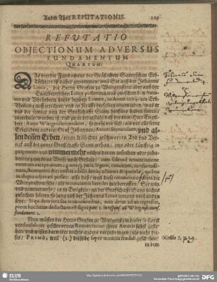 Refutatio Obiectionum Adversus Fundamentum Quartum