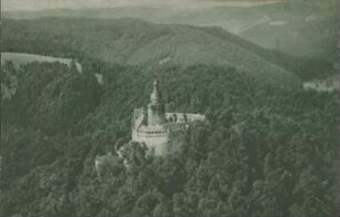 Ansichtskarte: Burg Falkenstein im Selketal (Harz) Fliegeraufnahme