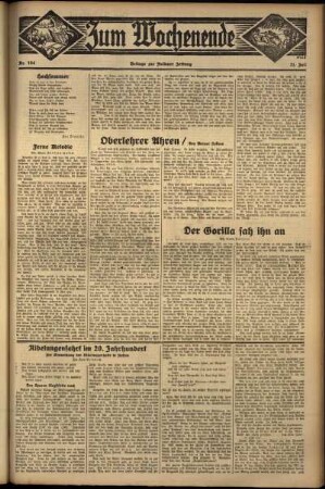 Dritte Ausgabe vom Sonntag, den 21. Juli 1935.
