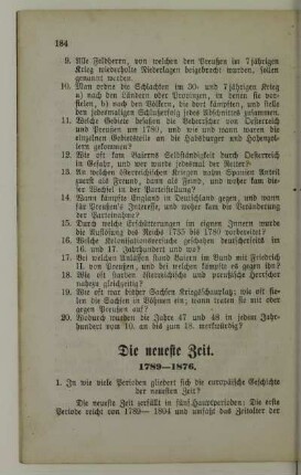 Die neueste Zeit. 1789-1876