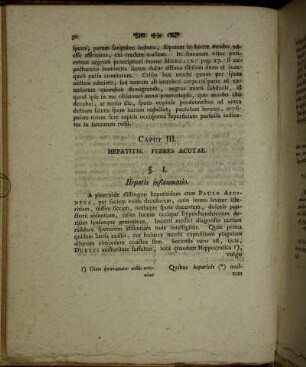 Caput III. Hepatitis. Febres Acutae.