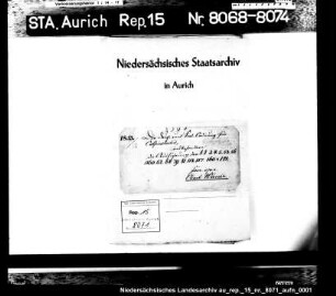 Die Ausführung der Deich- und Sielordnung hinsichtlich der Feststellung des Höhennivellements: Amt Weener