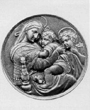 Medaillon mit der "Madonna della sedia" nach Raffael
