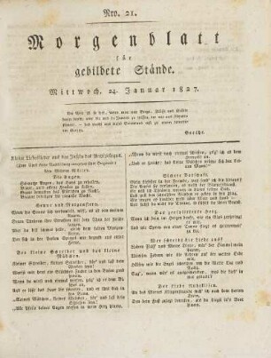 1827: Nro. 21 - Nro. 27