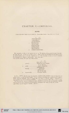 Chapter V: Imperial