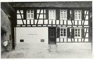 Diersburg, Hohberg, OG; Judenschule, Vorderansicht, im Oberstock Wohnung des Lehrers