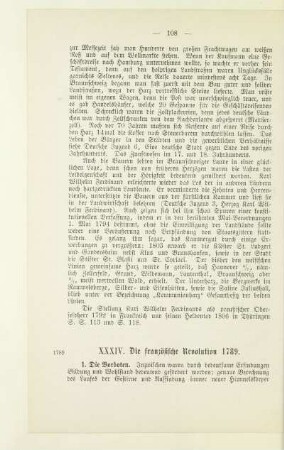 XXXIV. Die französische Revolution 1789
