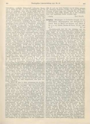 494-495 [Rezension] Zwingliana. Mitteilungen zur Geschichte Zwinglis und der Reformation. 1910. (Bd. II, Nr. 11 u. 12.)