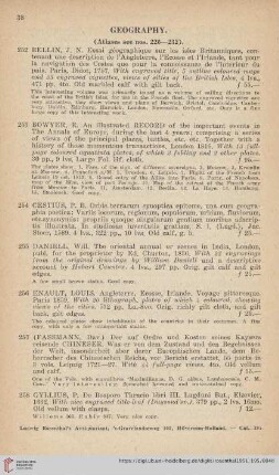 Geography (No. 252 - 268)
