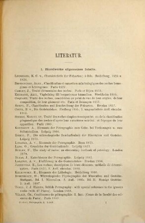 Lehrbuch der Petrographie. 1