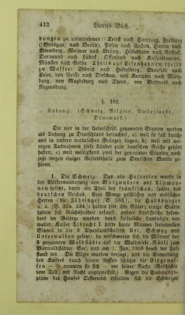 102. Anhang. (Schweiz, Belgien, Niederlande, Dänemark.)
