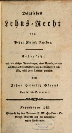 Dänisches Lehns-Recht