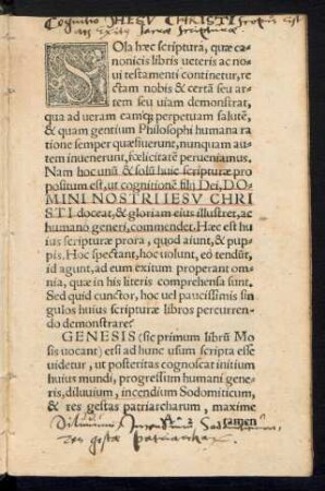 Sola haec scriptura, quae canonicis libris veteris ac novi testamenti continetur ...
