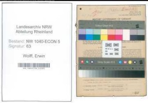 Entnazifizierung Erwin Wolff , geb. 13.04.1905 (Angestellter)