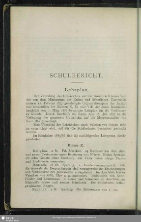 Schulbericht