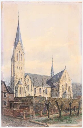 Unzugeordnete Sakralbauten: Perspektivische Ansicht einer Kirche