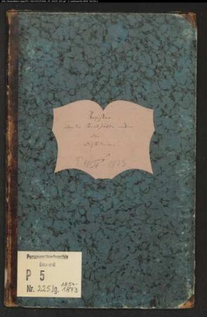 Zivilstandsregister der Dissidenten mit den Orten Erndtebrück, Laasphe, Oberndorf, Richstein, Rückershausen und Weide (T 1854-1873) (Gemeinde: Laasphe, Kreis Wittgenstein)