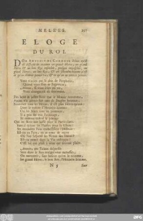 Eloge Du Roi.