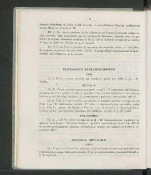 Professorum Extraordinariorum.