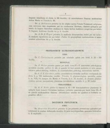 Professorum Extraordinariorum.