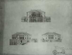 Belvedere auf der Brühlschen Terrasse in Dresden, ausgeführter Entwurf