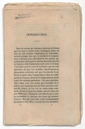 Französisches Fragment des "Kosmos"