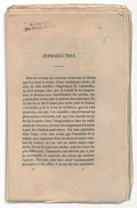 Französisches Fragment des &quot;Kosmos&quot;