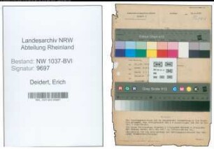 Entnazifizierung Erich Deidert , geb. 20.02.1891 (Studiendirektor)