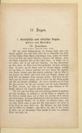 1. Griechische und römische Sagen