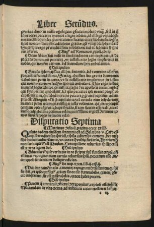 Disputatio Septima