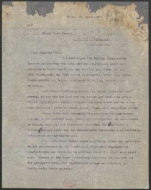 Brief an Franz Kessel : 15.04.1919