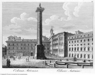 Les monumens plus célebres de Rome ancienne et les quatre basiliques principales de Rome moderne, Tav. 26: Piazza Colonna