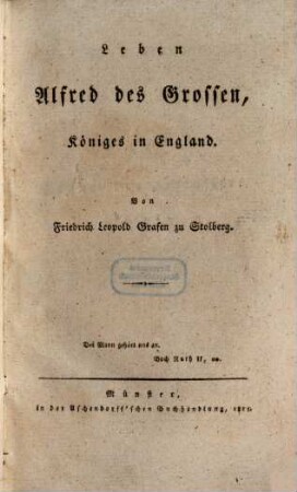 Leben Alfred des Großen, Königs von England