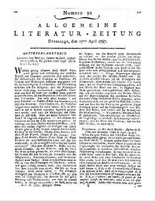 Meister, L.: Hauptumriß der ältern Völkergeschichte. Nebst kurzer Einleitung in die schönen Künste und Litteratur. Zürich: Orell 1787